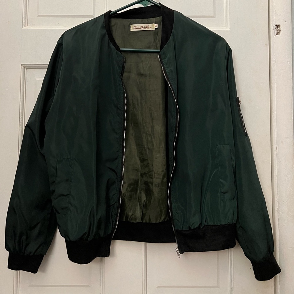 Dark green bomber